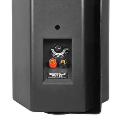 10 Rockville WET-6B 70V 6.5" IP55 Black Commercial Indoor/Outdoor Wall Speakers image 6