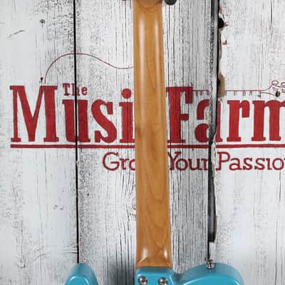 Eart Guitars TL-380 Electric Guitar Roasted Maple Neck Gloss Metal Blue Finish image 11