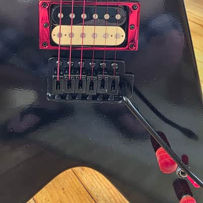 Hondo 767 FLYING V 1980s - Black/ RED ACCESSORIES image 6