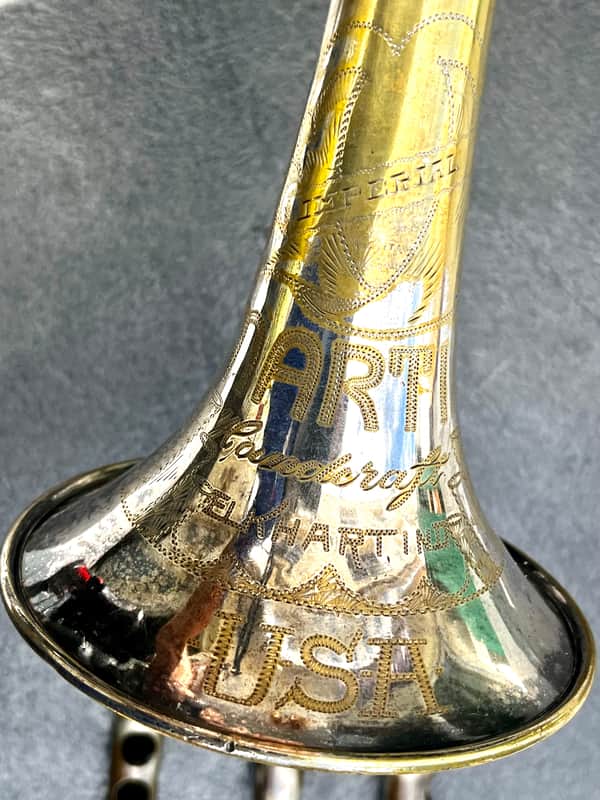 Trompette Martin Imperial (1958–1959) – Excellent état mécanique – Gravure Handcraft – Embouchure Courtois image 1