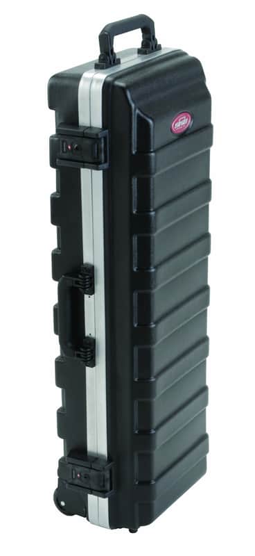 SKB Compact Stand Case 36-1/2 x 11-7/8 x 8-1/4 with Wheels & Straps, TSA Latches, Over molded Handle image 1