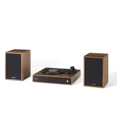 Crosley Alto Shelf System CR7019A With 3 Speed Turntable + Built-in Bluetooth, Walnut -NEW image 6