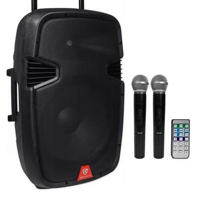 Rockville 15" Portable Karaoke Machine/System w/ (2) Wireless Microphones+LED's image 2