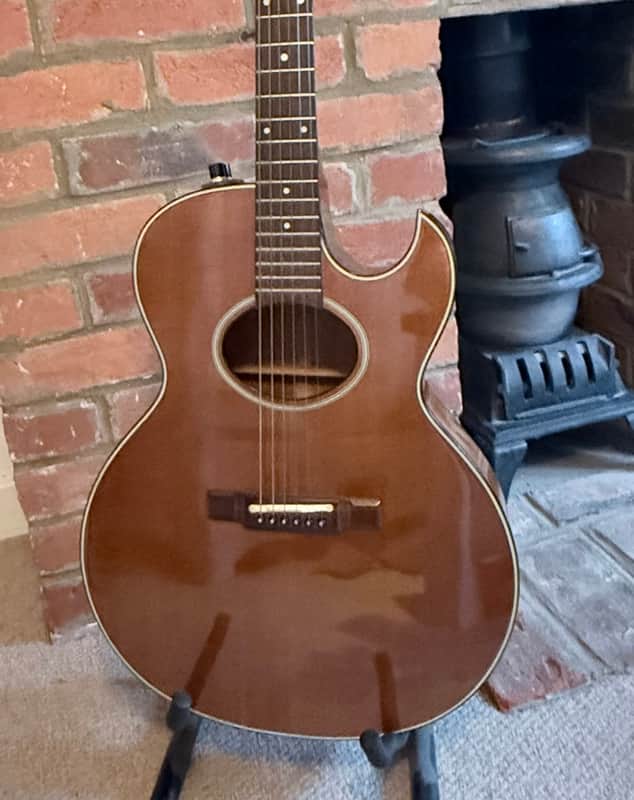 Vintage Washburn Woodstock EA40 electro acoustic 1979, tobacco sunburst, hard case - Excellent