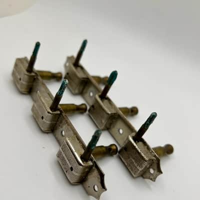 Vintage 1953-1956 Kluson Deluxe No-Line 3x3 Strip Tuners without Buttons / Gibson Martin Harmony / Restoration Station image 2