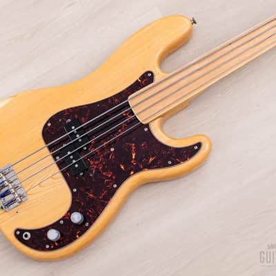 1970s Fernandes Burny Bass FPB-70FL Fretless Maple Board Vintage P Bass, 1 1/2" Nut, Japan image 1