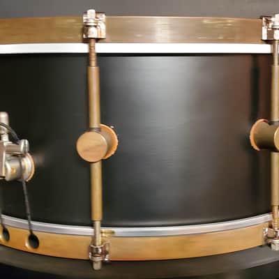 A&F Drum Co. Club Maple 6.5"x14" Snare Drum - Steam Bent Single Ply Maple Matte Black VIDEO !!! image 6