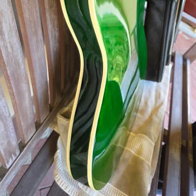 ONE OF A KIND Eastwood Bill Nelson Astroluxe Cadet Custom Prototype semi-hollow guitar Emerald Back image 6