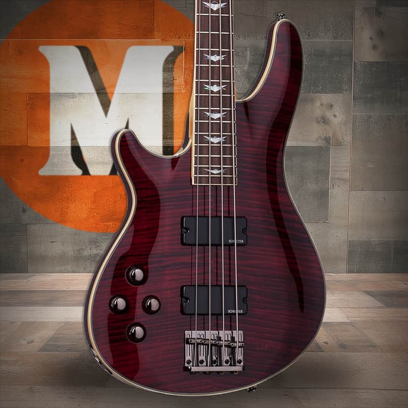 Schecter Omen Extreme-4 Left Hand Electric Guitar - Black Cherry (2046) image 1