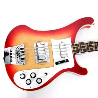 Vintage Ibanez Ric Style 4001 Copy Lawsuit Electric Bass Guitar in Fireglo image 14