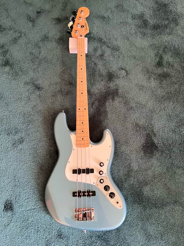 Fender Player Jazz Bass, Tidepool, '22, DiMarzio pups, Darkglass 18v preamp image 1