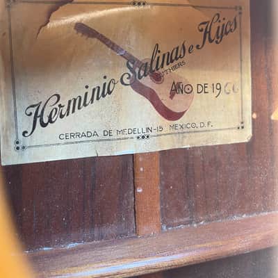 Herminio Salinas  Classical 1966 Classical Guitar made in Mexico image 3