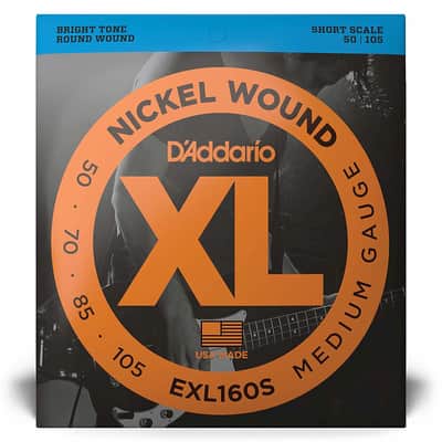 D'Addario EXL160S Nickel Wound Bass Guitar Strings, Medium, 50-105, Short Scale image 1