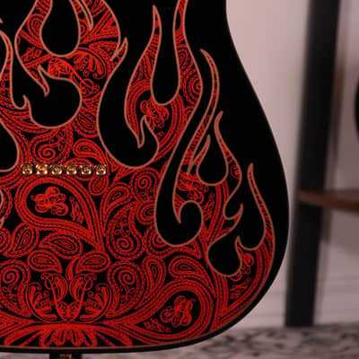 Fender James Burton Signature Telecaster - Maple Fingerboard, Red Paisley Flames image 11