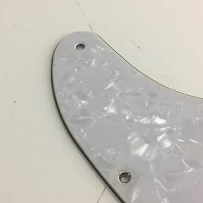 Vintage Lefty Pickguard For Fender Style Guitar Left 4ply Relic White Pearl Tele image 4