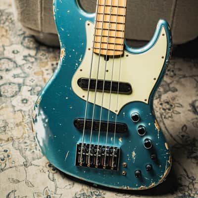 Xotic XJ-1T 5 String Heavy Aged-Ice Blue Metallic (Custom Color