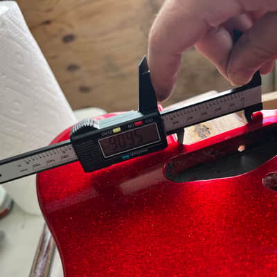 Warmtone Custom Guitars Tele Style Guitar Body “Red Sparkle” image 14