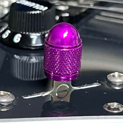 Kinnatone Stubby Purple Aluminum 3 or 5 way Blade style Switch Tip. For Strat or Tele image 1
