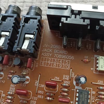 Roland JV-2080 Jack Board Assy 70896056 Audio & Midi Port Board image 4