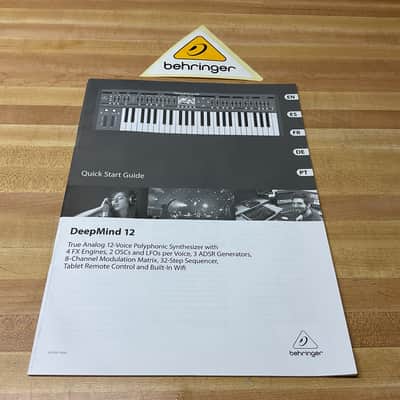 Behringer Deepmind 12 Quick Starr Guide