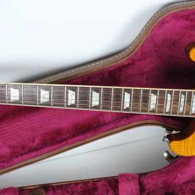 1998 Gibson Les Paul Standard Double Cut Amber Flame Maple Top Original Case 7 lbs 1 oz 60's 1960's Neck Profile image 17