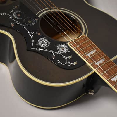 2013 Gibson Custom Shop Limited Edition SJ-200 Jumbo Acoustic Trans Black w/OHSC image 10
