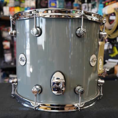DW Design Series 14" Maple Floor Tom w/ Legs - Steel Gray Lacquer | 12x14" image 4