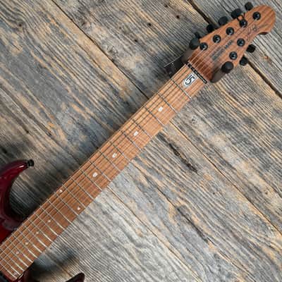 Ernie Ball Music Man JP15 7-String Electric Guitar - Red Tide Flame image 4