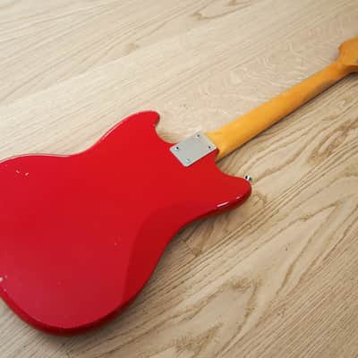 1966 Kalamazoo Bass KB-1 Vintage Short Scale Bass Guitar Cardinal Red EB-0 w/ohc image 15