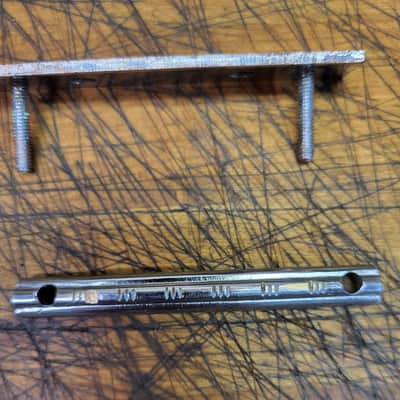 Vintage 1960's Zenon Teisco Guyatone Kawai Japan Electric Guitar Metal Adjustable Bridge and Installation Screws Luthier Parts #3 image 4