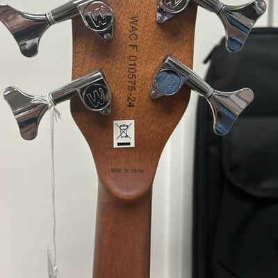 Warwick Rockbass Alien Deluxe Hybrid Thinline 4 String Acoustic Electric Bass - Natural image 5