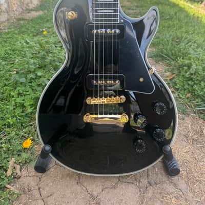 Burny Les Paul Custom P-90 Black Japan | Reverb