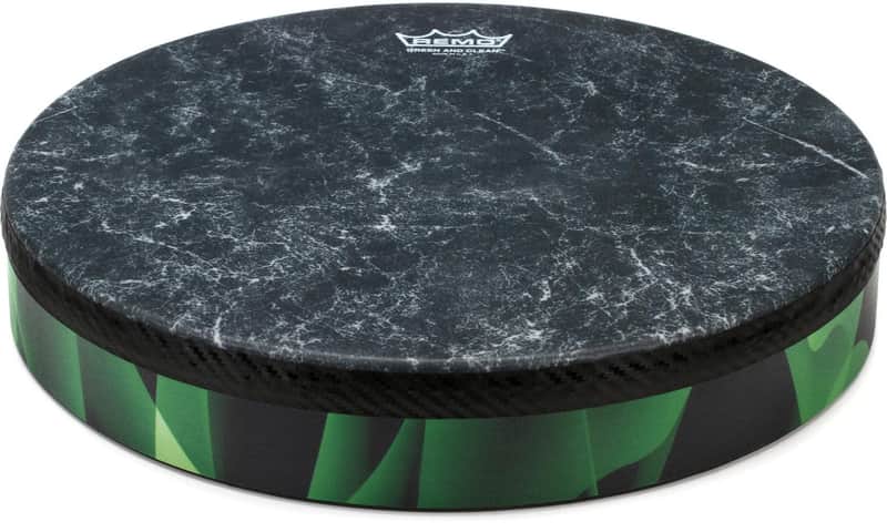 REMO - HD-8612-41 - Remo-Frame Drum 2X12 Green&Clean c/pelle Skyndeep Black Fiberskyn image 1