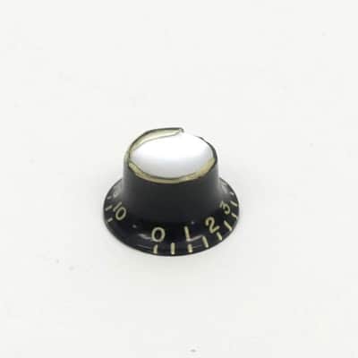 Vintage 1966 Gibson SG Black Top Hat Reflector Knob Volume Tone Black NO LETTERING (1 of 2) image 1