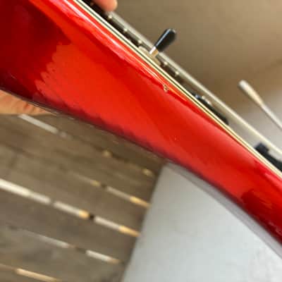 Playing demo link in Description!! Novo Serus J nucleus electric guitar Candy apple red with original case image 11