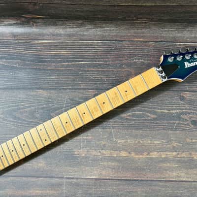 2012 Ibanez Prestige RG2560-MZEX Neck Abyss Blue Burst Maple Fingerboard Made in Japan image 1