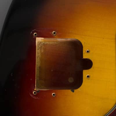 Fender  Jazzmaster Solid Body Electric Guitar (1960), ser. #54866, original brown tolex hard shell case. image 24