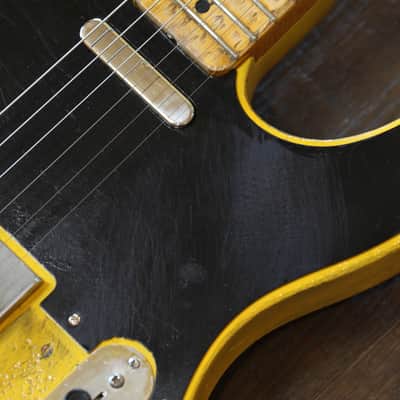 Kelton Swade 1952 Blackguard Tele Style Electric  Guitar Butterscotch Blonde Heavy Relic + Hard Case image 4