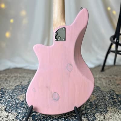 CLEARANCE: Offbeat Guitars O* Series "Jacqueline" J2 Bass in Strawberry Milkshake on Pine, EMG JVHZ Pickups image 3