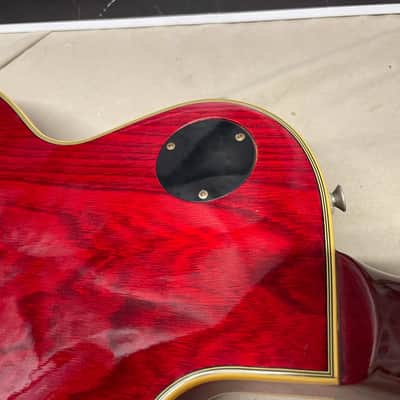 Hohner Lefty Left-Handed Professional L59 L-59 Singlecut Guitar MIK Korea 1980s Cherry Burst image 15
