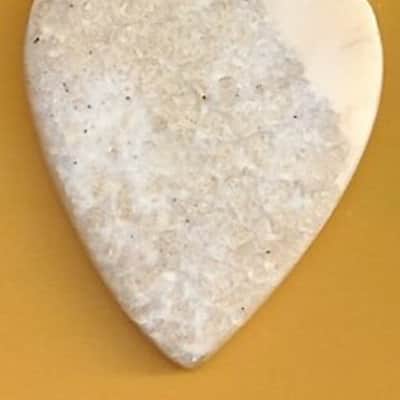 Handcrafted Ivory Guitar Pick -Fender Std # 1 fossilized walrus ivory finished in 2023 - Natural image 2