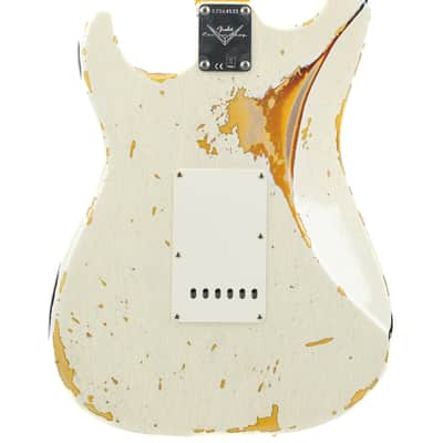 Fender Custom Shop 1960 Stratocaster Olympic White over 3 Color Sunburst Heavy Relic 2022 Bild 4