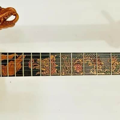 Electric Guitar Handmade by Blueberry Garuda Vishnu Balinese Motif with Seymour Duncan Pickups image 5