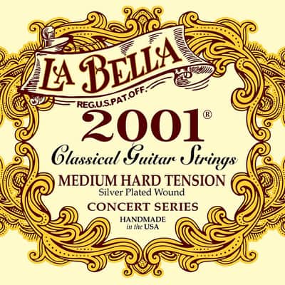 La Bella Guitar Strings Medium Hard Tension  Silver Plated  Classical  2001