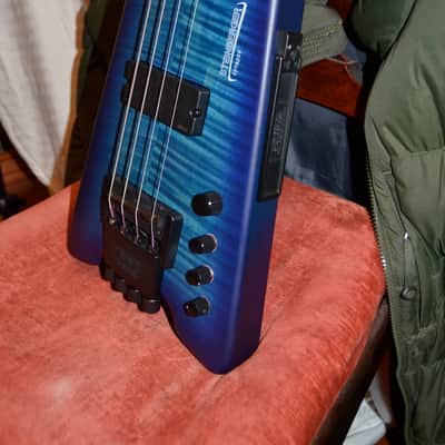 Steinberger synapse 4 string bass guitar blue image 8