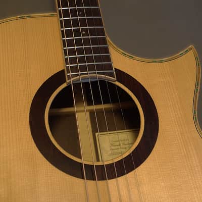 Hewett Brazilian Rosewood Grand Concert Cutaway – Handwritten Spec Sheet, Documented Build, Excellent Condition image 4