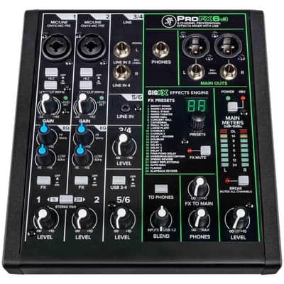 Mackie ProFX6v3 6 Channel Pro Analog Live/Recording Mixer Effects & USB - Open Box Mint image 4