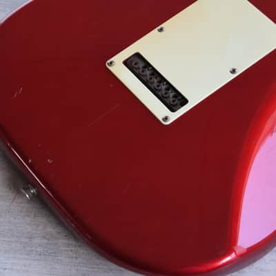 1985 Squier Japan ST314-60 Contemporary Series Medium Scale Stratocaster (Candy Apple Red) image 11