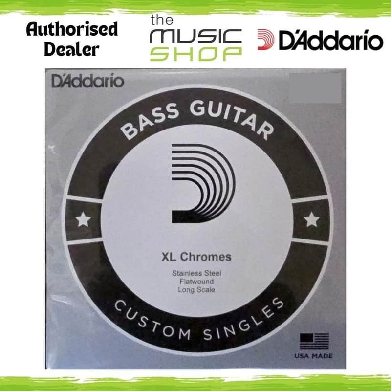 D'Addario Single XL Chromes .105 Gauge Flatwound Bass Guitar String - CB105 image 1
