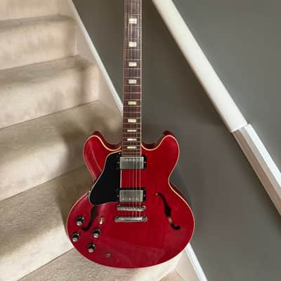 Left handed lefty Gibson Memphis '63 ES-335 Block 2015 - Sixties Cherry VOS image 1